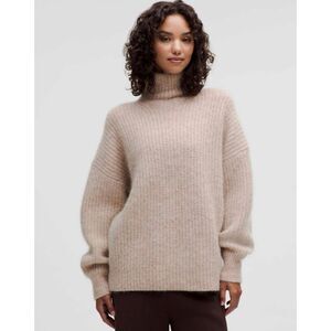 Lululemon Alpaca Wool-Blend Funnel-Neck Sweater in Heathered Crepe